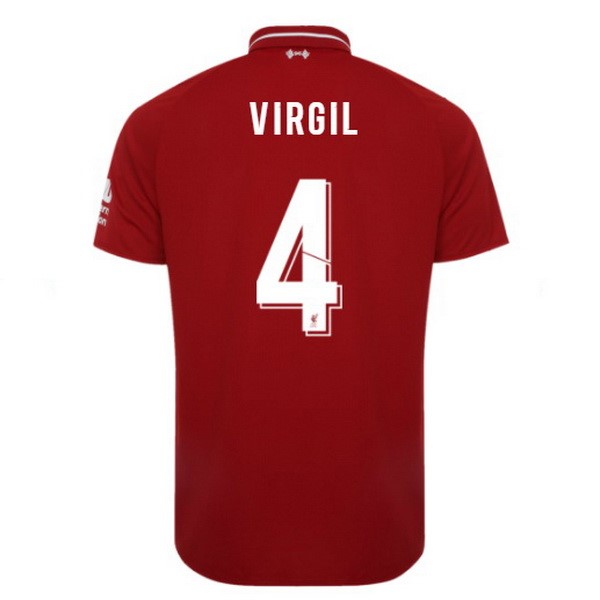 Camiseta Liverpool 1ª Virgil 2018-2019 Rojo